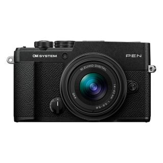 (Preorder) OM SYSTEM PEN Mirrorless Camera + 14-42mm f/3.5-5.6 III Lens - Black
