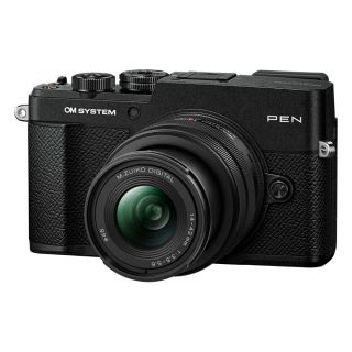 (Preorder) OM SYSTEM PEN Mirrorless Camera + 14-42mm f/3.5-5.6 III Lens - Black