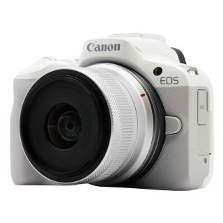 Canon EOS R50 Mirrorless Camera + RF-S 18-45mm f/4.5-6.3 IS STM lens - White