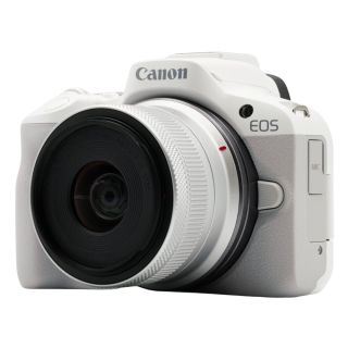 Canon EOS R50 Mirrorless Camera + RF-S 18-45mm f/4.5-6.3 IS STM lens - White