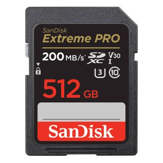 SanDisk Extreme PRO 512GB 200MB/s UHS-I V30 SDXC Memory Card