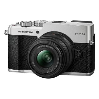 (Preorder) OM SYSTEM PEN Mirrorless Camera + 14-42mm f/3.5-5.6 III Lens - Silver