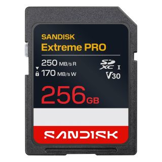 SanDisk Extreme PRO 256GB 250MB/s UHS-I V30 SDXC Memory Card